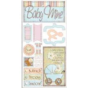 Bo Bunny Press - Cardstock Stickers - Baby Mine