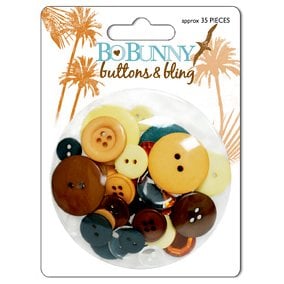 Bo Bunny Press - Paradise Collection - Buttons and Bling, CLEARANCE