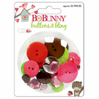 Bo Bunny Press - Love Bandit Collection - Buttons and Bling, CLEARANCE