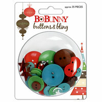 Bo Bunny Press - Tis The Season Collection - Christmas - Buttons and Bling - Tis The Season, CLEARANCE