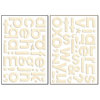 Bo Bunny Press - Chunky Chips Collection - Chipboard Alphabet Stickers - Chiffon, CLEARANCE