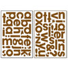 Bo Bunny Press - Chunky Chips Collection - Chipboard Alphabet Stickers - Chocolate, CLEARANCE