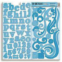 Bo Bunny Press - Double Dot - Chipboard - Brilliant Blue