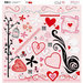 Bo Bunny - Crush Collection - Valentine - 12 x 12 Chipboard Stickers - Crush