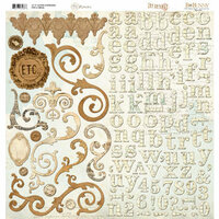Bo Bunny Press - Et Cetera Collection - 12 x 12 Chipboard Stickers