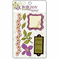 Bo Bunny Press - Jazmyne Collection - I Candy Chipboard - Layered Stickers with Glitter Accents, CLEARANCE