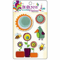 Bo Bunny Press - Sun Kissed Collection - I Candy Chipboard - Layered Stickers with Glitter and Jewel Accents, CLEARANCE