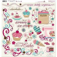 Bo Bunny - Sweet Tooth Collection - 12 x 12 Chipboard Stickers