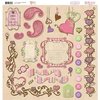 Bo Bunny - Smoochable Collection - 12 x 12 Chipboard Stickers