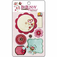 Bo Bunny Press - Sophie Collection - I Candy Chipboard - Layered Stickers with Glitter and Jewel Accents, BRAND NEW