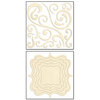 Bo Bunny Press - Chunky Charms Collection - Chipboard Stickers - Swirls and Brackets - Chiffon, CLEARANCE