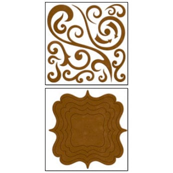 Bo Bunny - Chunky Charms Collection - Chipboard Stickers - Swirls and Brackets - Chocolate