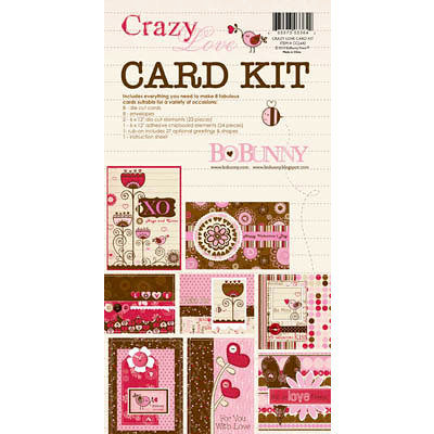 Bo Bunny Press - Crazy Love Collection - Valentine - Card Kit