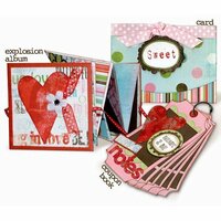 Bo Bunny Press - Persuasion Collection - Explosion Album Card and Coupon Book Class Kit - Share The Love