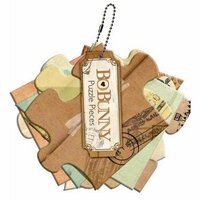 Bo Bunny Press - Et Cetera Collection - Mini Chipboard Album - Puzzle Pieces