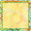 Bo Bunny Press - Flower Child Collection - 12 x 12 Die Cut Paper - Flower Child Psychedelic, BRAND NEW