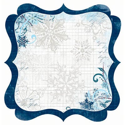Bo Bunny Press - Midnight Frost Collection - Christmas - 12 x 12 Die Cut Paper - Midnight Frost Snowdrift