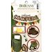 Bo Bunny - Camp-A-Lot Collection - 3 Dimensional Stickers with Glitter and Jewel Accents