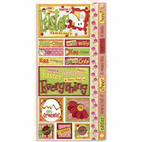 Bo Bunny Press - Shabby Princess - Ella Collection - Cardstock Stickers - EggStatic - Easter