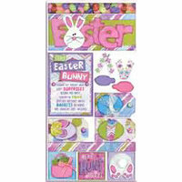 Bo Bunny Press - Cardstock Stickers - The Hunt is On - Easter, CLEARANCE