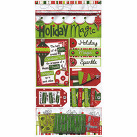 Bo Bunny Press - Holiday Magic Collection - Christmas - Cardstock Stickers - Holiday Magic, CLEARANCE