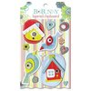 Bo Bunny - Alora Collection - Layered Chipboard Stickers with Glitter and Jewel Accents