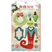 Bo Bunny - Blitzen Collection - Christmas - Layered Chipboard Stickers with Glitter and Jewel Accents