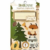 Bo Bunny - Camp-A-Lot Collection - Layered Chipboard Stickers with Glitter and Jewel Accents