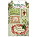 Bo Bunny - Father Christmas Collection - Layered Chipboard Stickers with Glitter and Jewel Accents