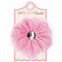Bo Bunny - Crazy Love Collection - Valentine - Petals - Flower with Jewel Center - Pink Parfait