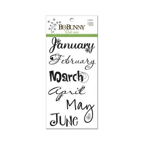 BoBunny - Rub Ons - 12 Month Calendar