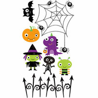 Bo Bunny Press - Boo Crew Collection - Halloween - Rub Ons - 2 Cute 2 Spook