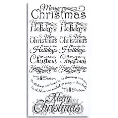 Bo Bunny Press - Christmas Collection - Rub Ons - Christmas Greetings , CLEARANCE