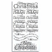 Bo Bunny Press - Christmas Collection - Rub Ons - Christmas Greetings , CLEARANCE