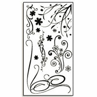 Bo Bunny Press - Rub-Ons - Whimsy - Flower - Swirl - Doodle - Heart