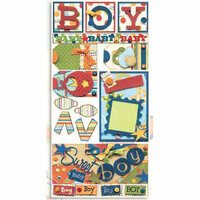 Bo Bunny Press - Shabby Princess - Star Struck Collection - Cardstock Stickers - Sweet Baby Boy