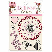 Bo Bunny Press - Crazy Love Collection - Valentine - Clear Acrylic Stamps - Crazy Love