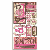 Bo Bunny Press - Smitten Collection - Valentine's Day - Cardstock Stickers - Smitten