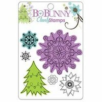 Bo Bunny Press - Winter Joy Collection - Christmas - Clear Acrylic Stamps - Winter Joy
