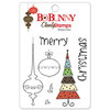 Bo Bunny Press - Tis The Season Collection - Christmas - Clear Acrylic Stamps - Merry Christmas