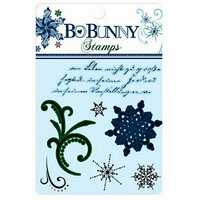 Bo Bunny Press - Midnight Frost Collection - Christmas - Clear Acrylic Stamps - Midnight Frost