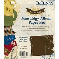 Bo Bunny Press - Cambridge Collection - Mini Edgy Album Paper and Die Cut Pad - 6.25 x 7.25