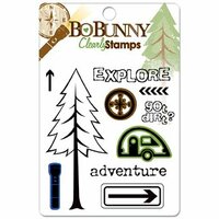 Bo Bunny Press - Roughin' It Collection - Clear Acrylic Stamps - Roughin' It