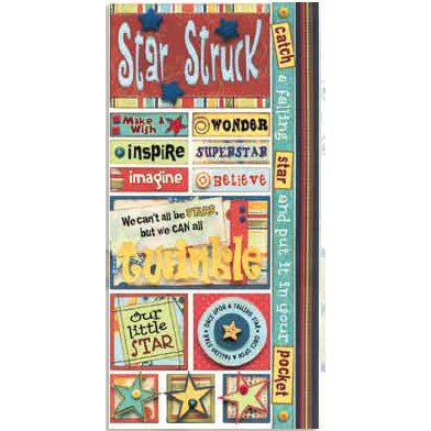 Bo Bunny Press - Shabby Princess - Star Struck Collection - Cardstock Stickers - Star Struck- Baby - Boy, CLEARANCE