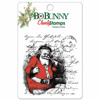 Bo Bunny Press - St. Nick Collection - Christmas - Clear Acrylic Stamps - Santa Dear