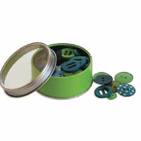 Bo Bunny Press - All Stuck Up - Magnetic Storage Container - Buttons - Apple Green