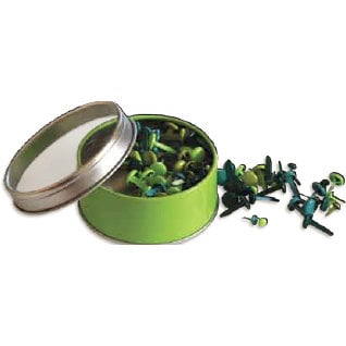 Bo Bunny Press - All Stuck Up - Magnetic Storage Container - Brads - Apple Green, CLEARANCE