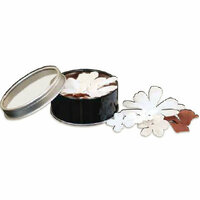 Bo Bunny Press - All Stuck Up - Magnetic Storage Container - Flowers - Licorice, CLEARANCE