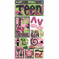 Bo Bunny Press - Teen Chic Collection - Cardstock Stickers - Teen Diva