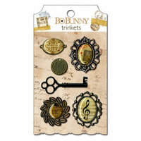 Bo Bunny Press - Et Cetera Collection - Metal Embellishments - Trinkets